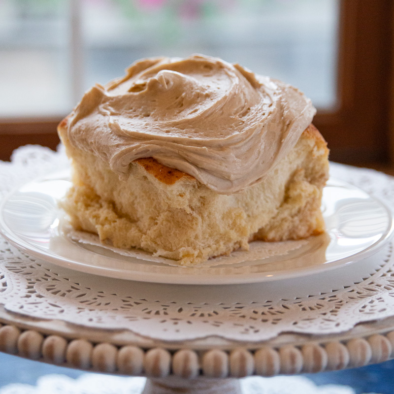 Moms Rolls with Caramel Frosting