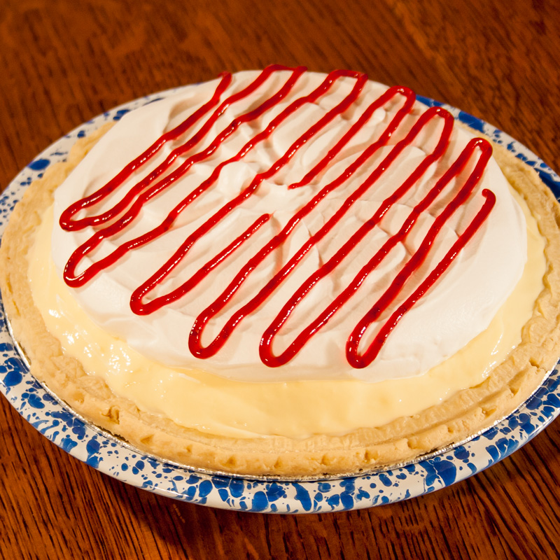 Red Raspberry Cream Pie - Slice